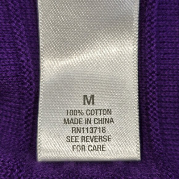 Dress Barn Womens Purple Cardigan Sweater Sz M Shrug Bolero Crop Casual Office - Picture 7 of 8